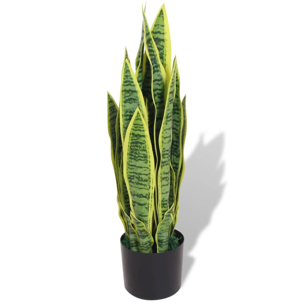kunstig sansevieria-plante med urtepotte 65 cm grøn