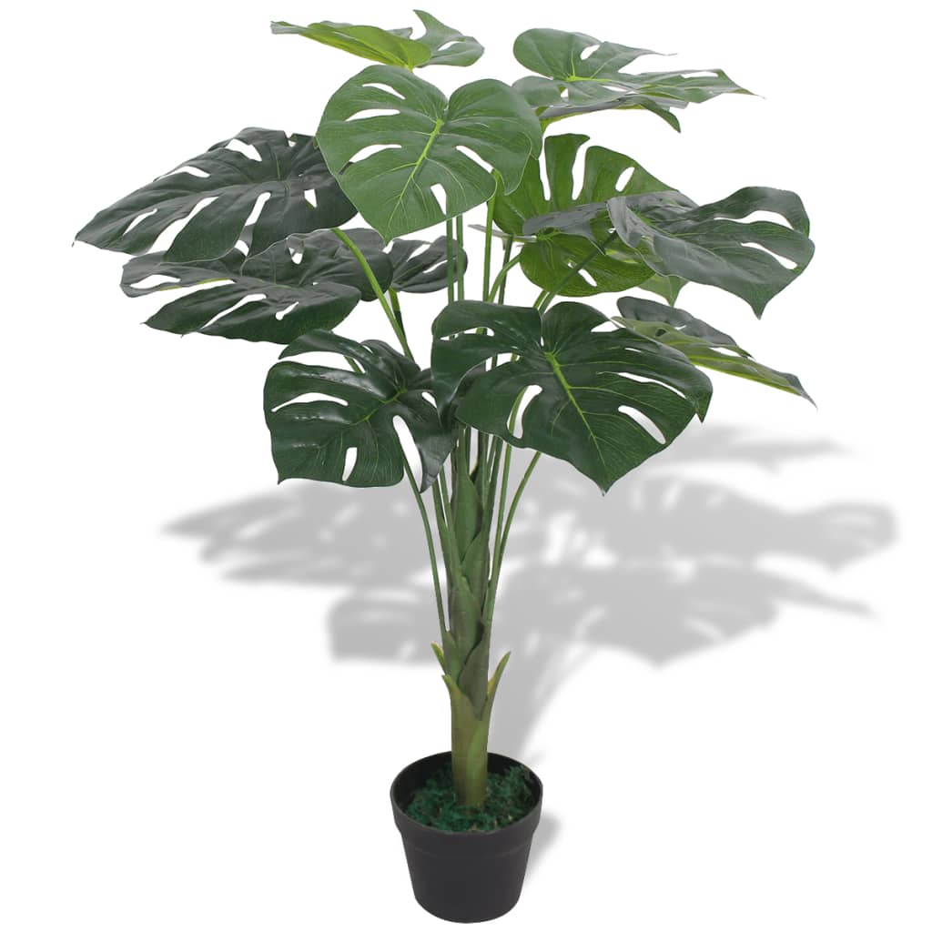kunstig monstera-plante med urtepotte 70 cm grøn