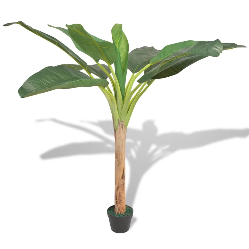 kunstig bananplante med potte 150 cm grøn