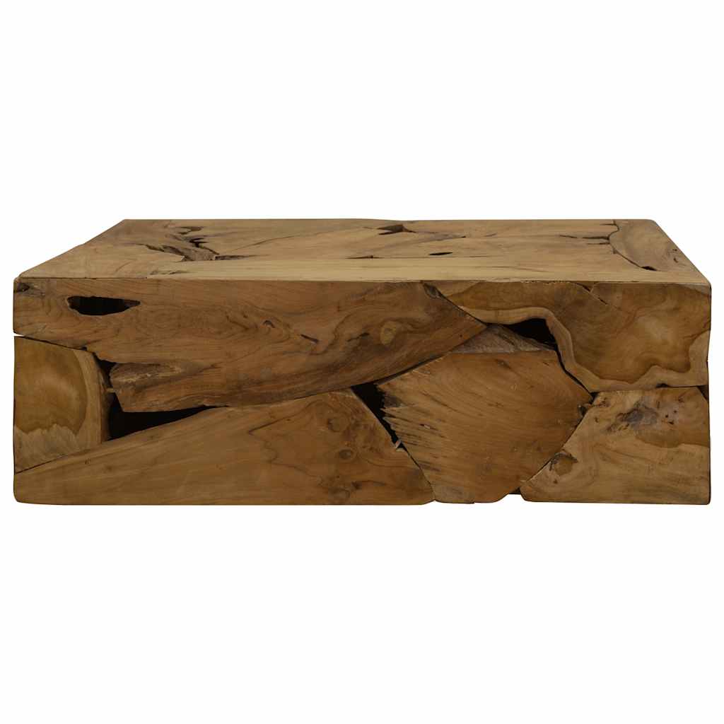 sofabord 90 x 50 x 30 cm ægte teaktræ brun