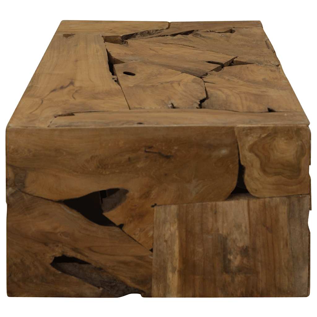 sofabord 90 x 50 x 30 cm ægte teaktræ brun