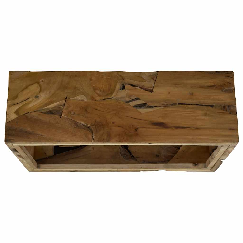 sofabord 90 x 50 x 30 cm ægte teaktræ brun