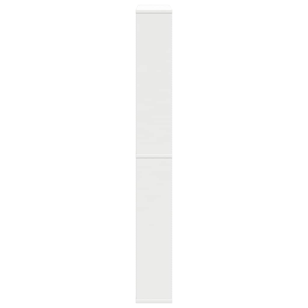 skoskab 4 hylder med spejl 63x17x134 cm hvid