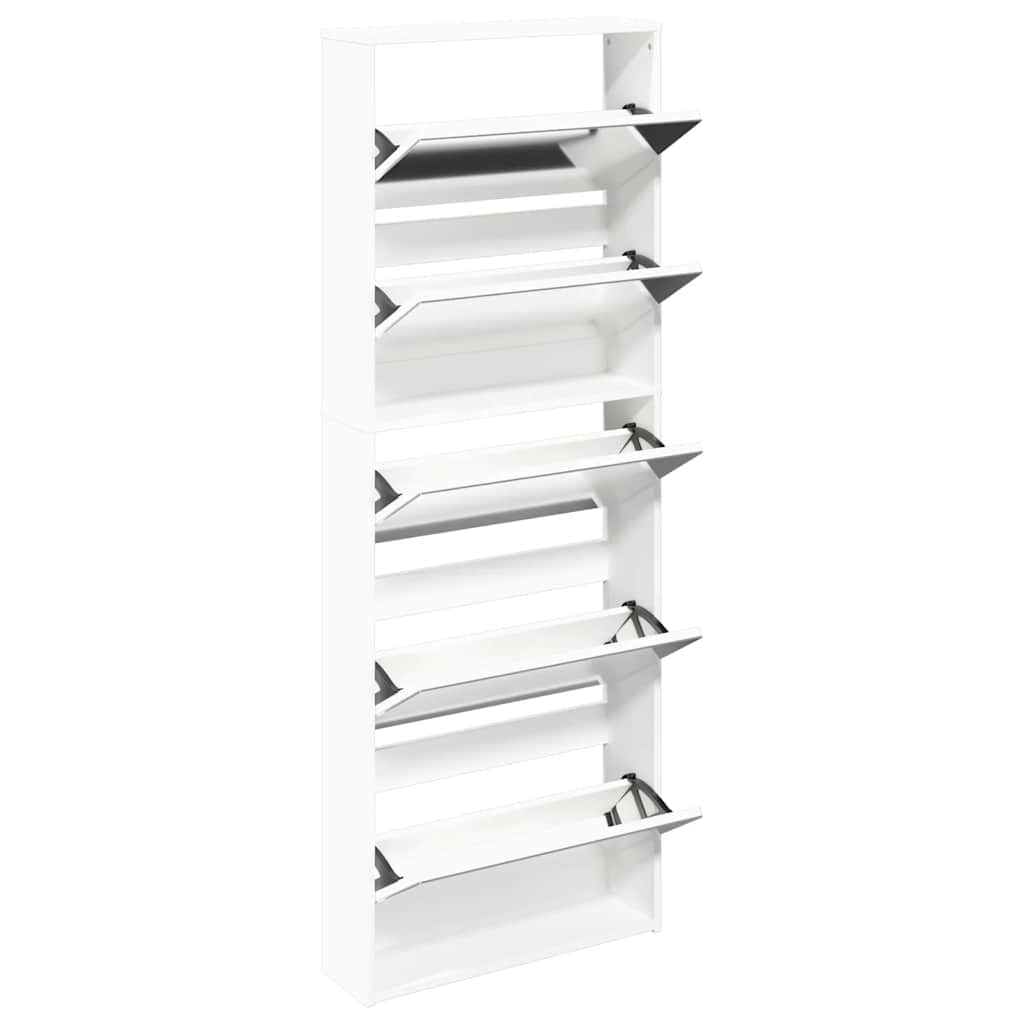 skoskab 5 rum 63x17x169,5 cm spejlhvid
