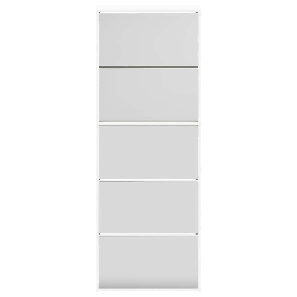 skoskab 5 rum 63x17x169,5 cm spejlhvid