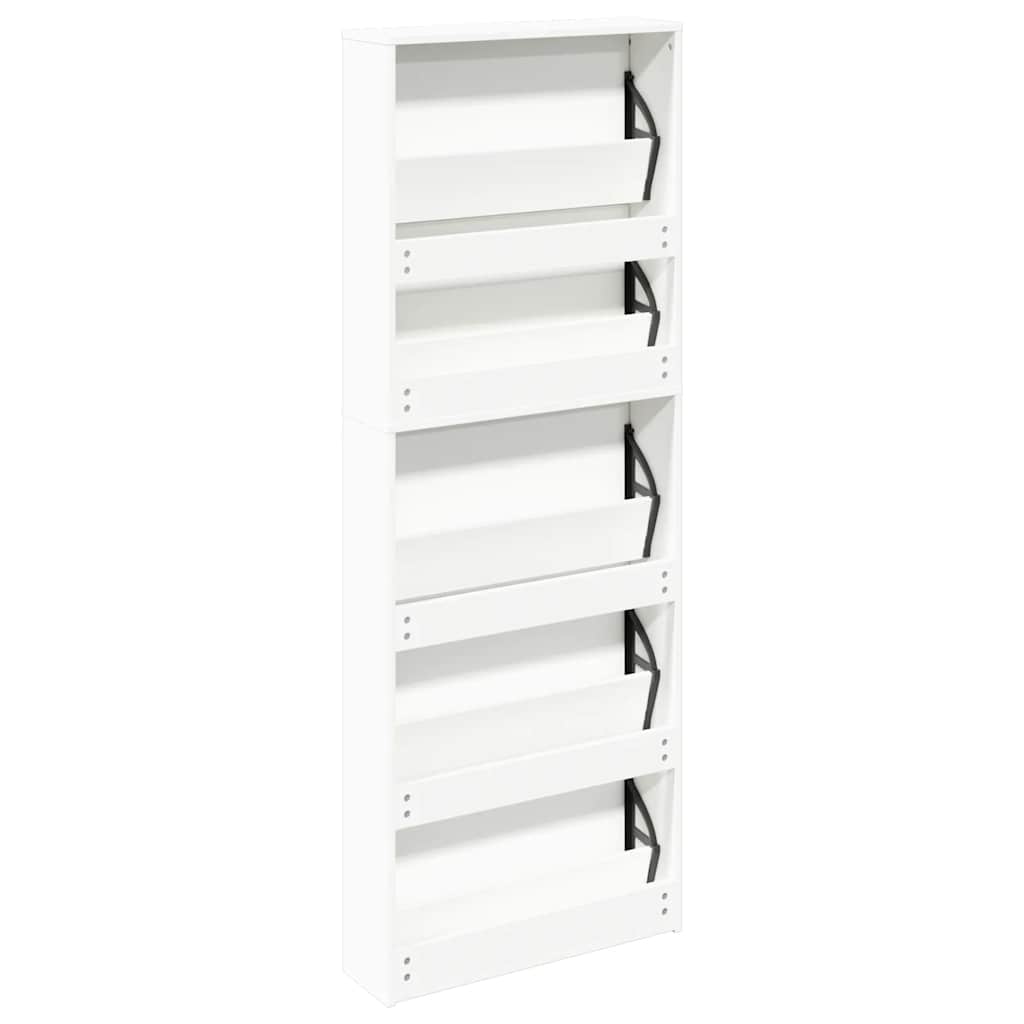 skoskab 5 rum 63x17x169,5 cm spejlhvid