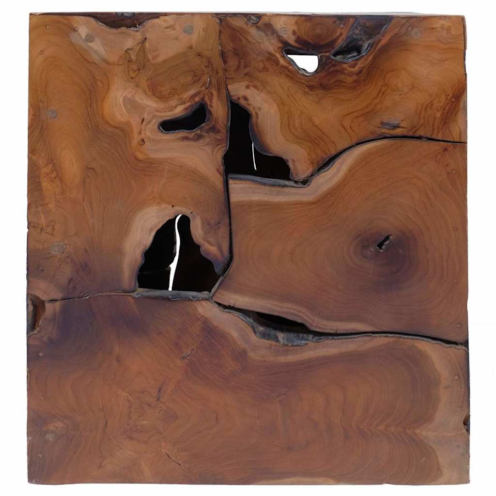 taburetter 2 stk. brun 40x40x45 cm massivt teaktræ