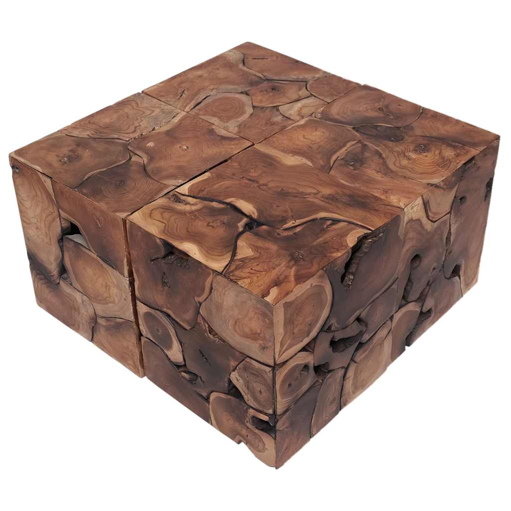 taburetter 4 stk. brun 40x40x45 cm massivt teaktræ