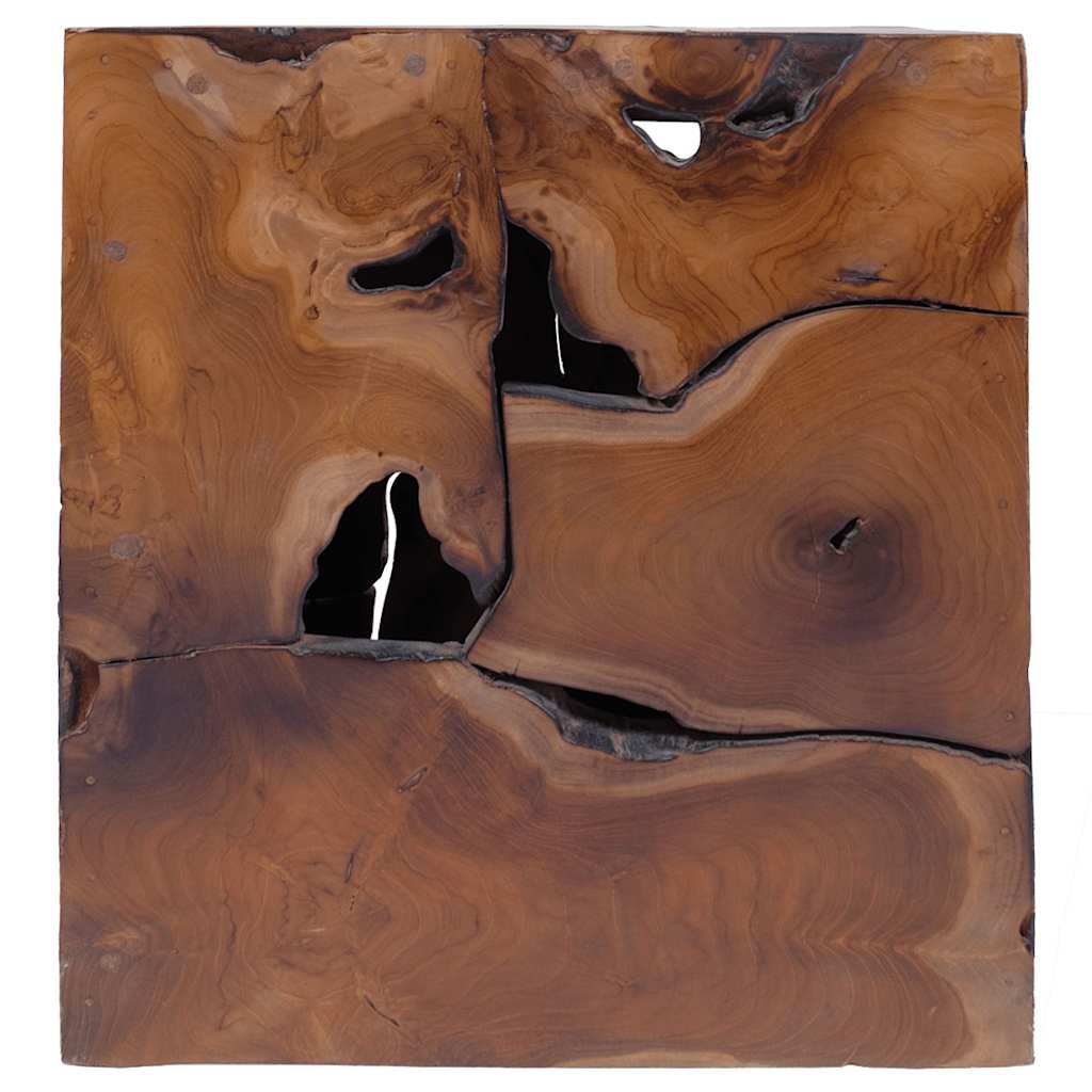 taburetter 4 stk. brun 40x40x45 cm massivt teaktræ