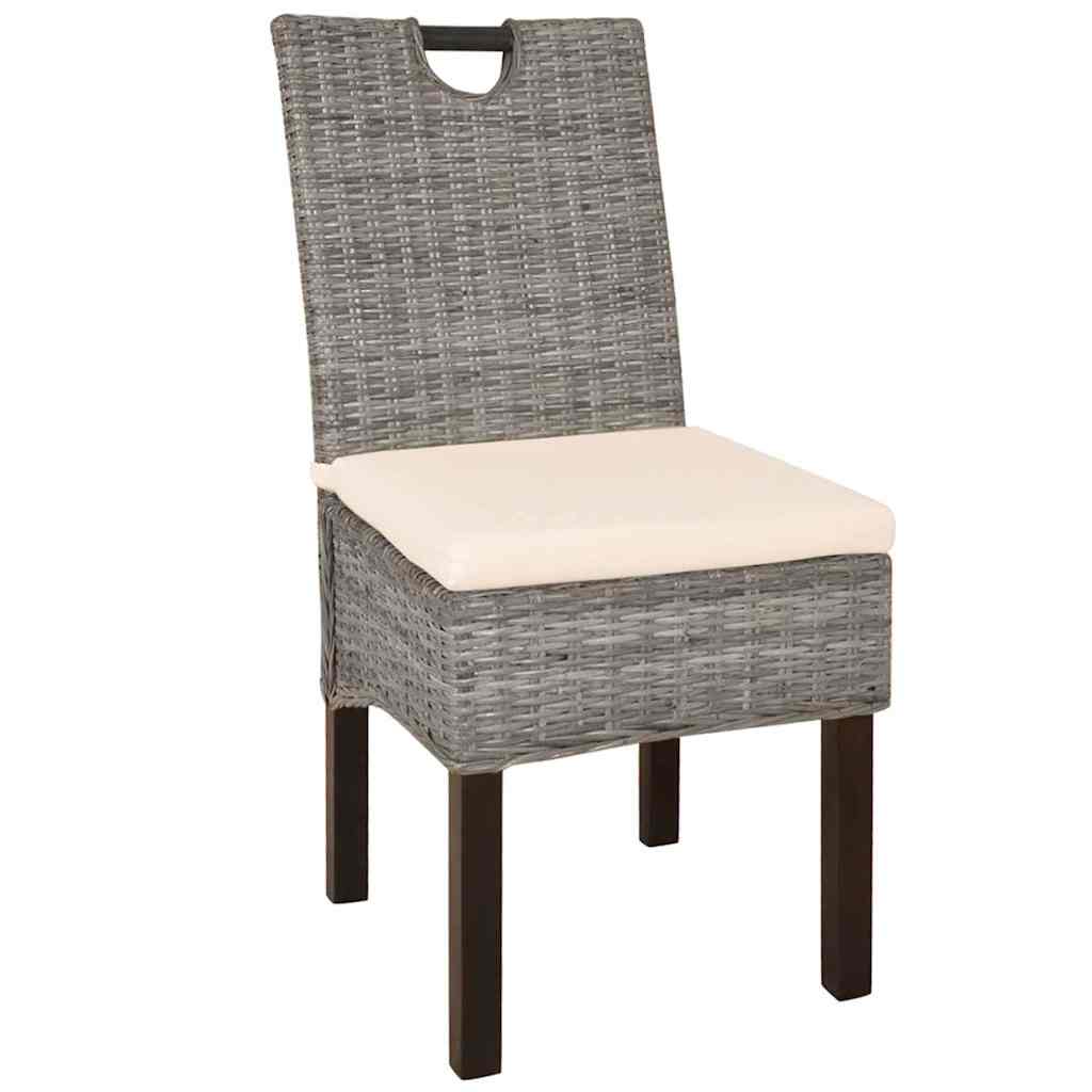 spisebordsstole 4 stk. Kubu-rattan mangotræ