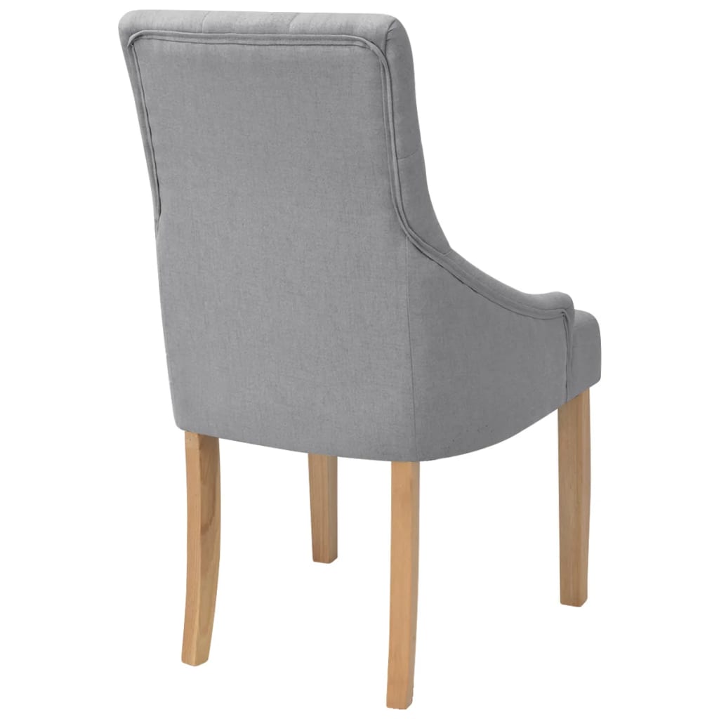spisebordsstole 4 stk. stof lysegrå