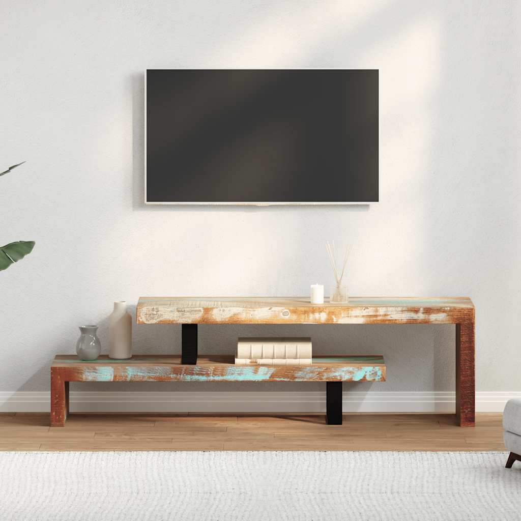 tv-bord massivt genbrugstræ