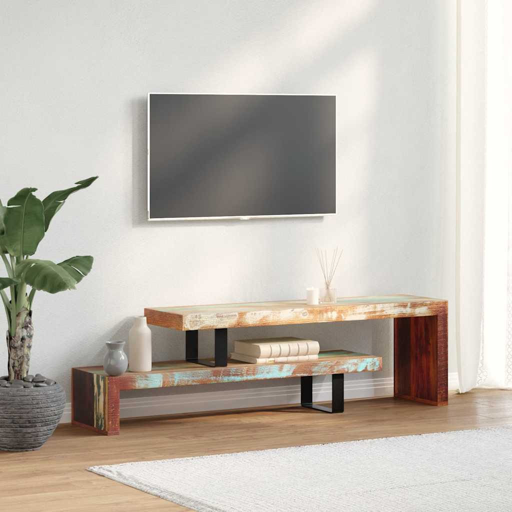 tv-bord massivt genbrugstræ
