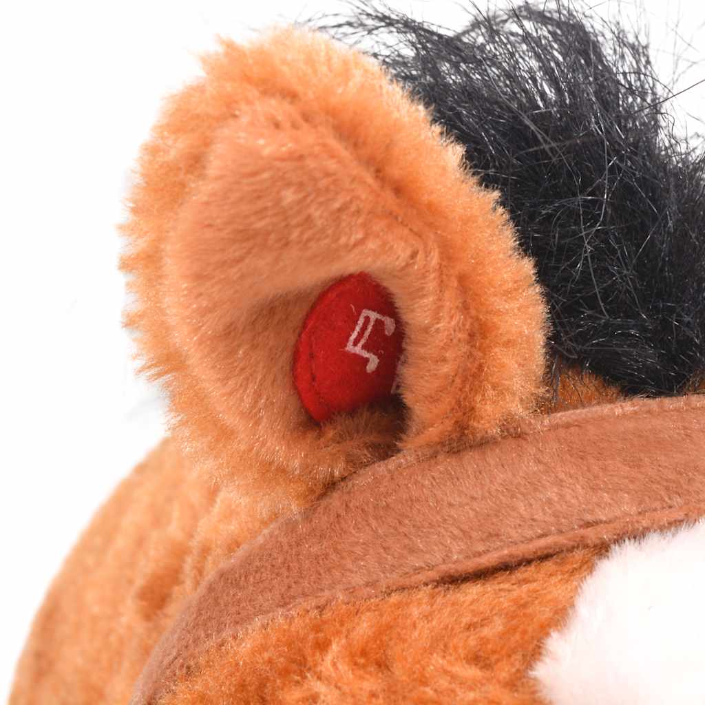 stående tøjdyr hest plysstof brun