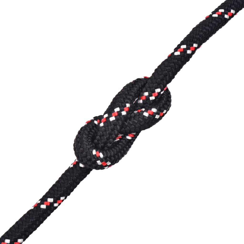 marinereb i polypropylen 8 mm 100 m sort