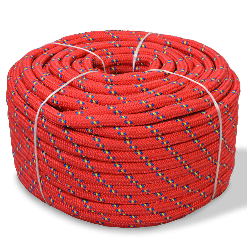 marinereb i polypropylen 6 mm 100 m rød
