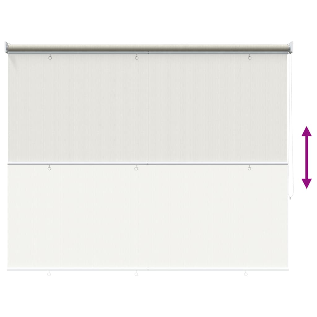 udendørs rullegardin 125 (B) x 140 (H) cm cremefarvet