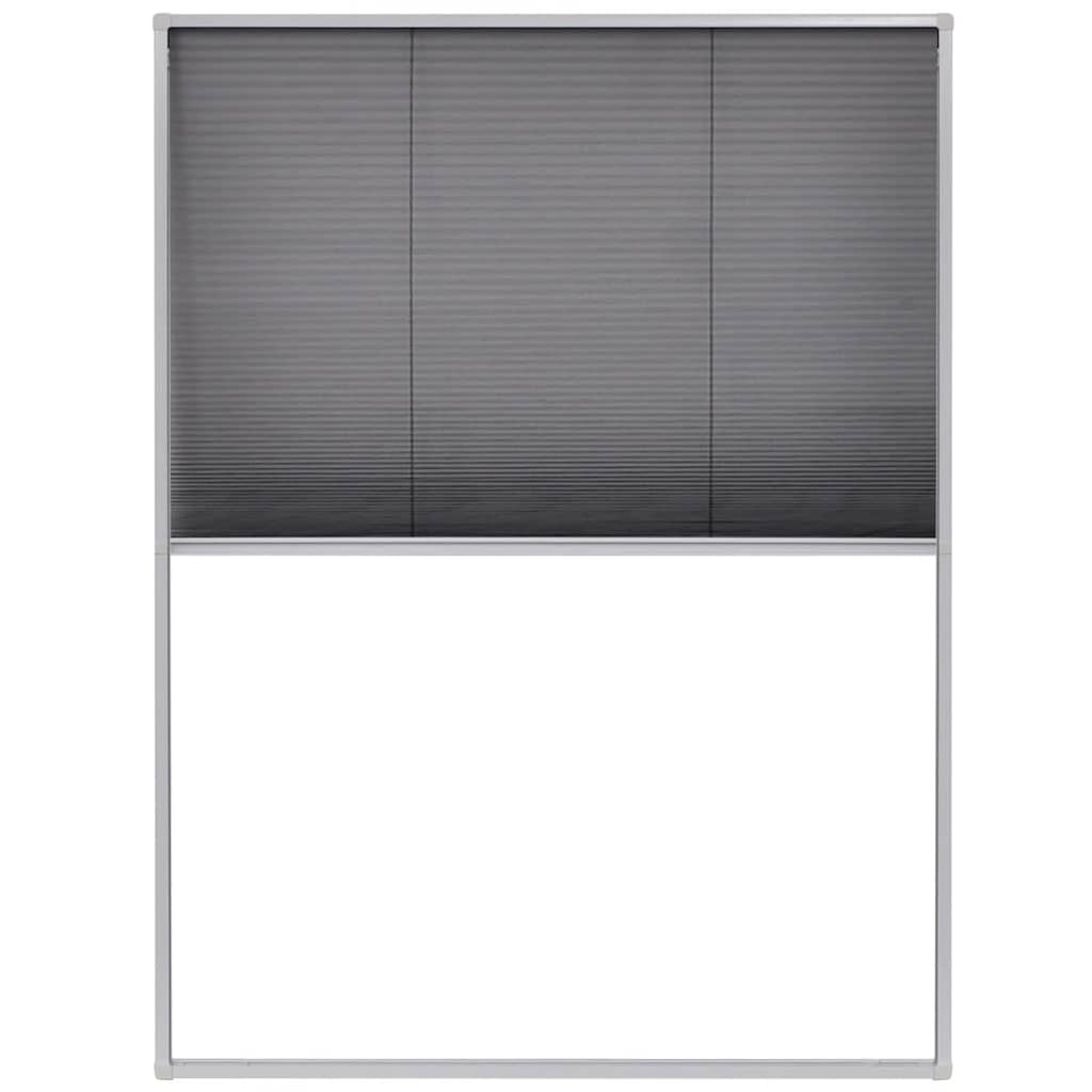 plisseret insektnet til vinduer aluminium 60 x 80 cm