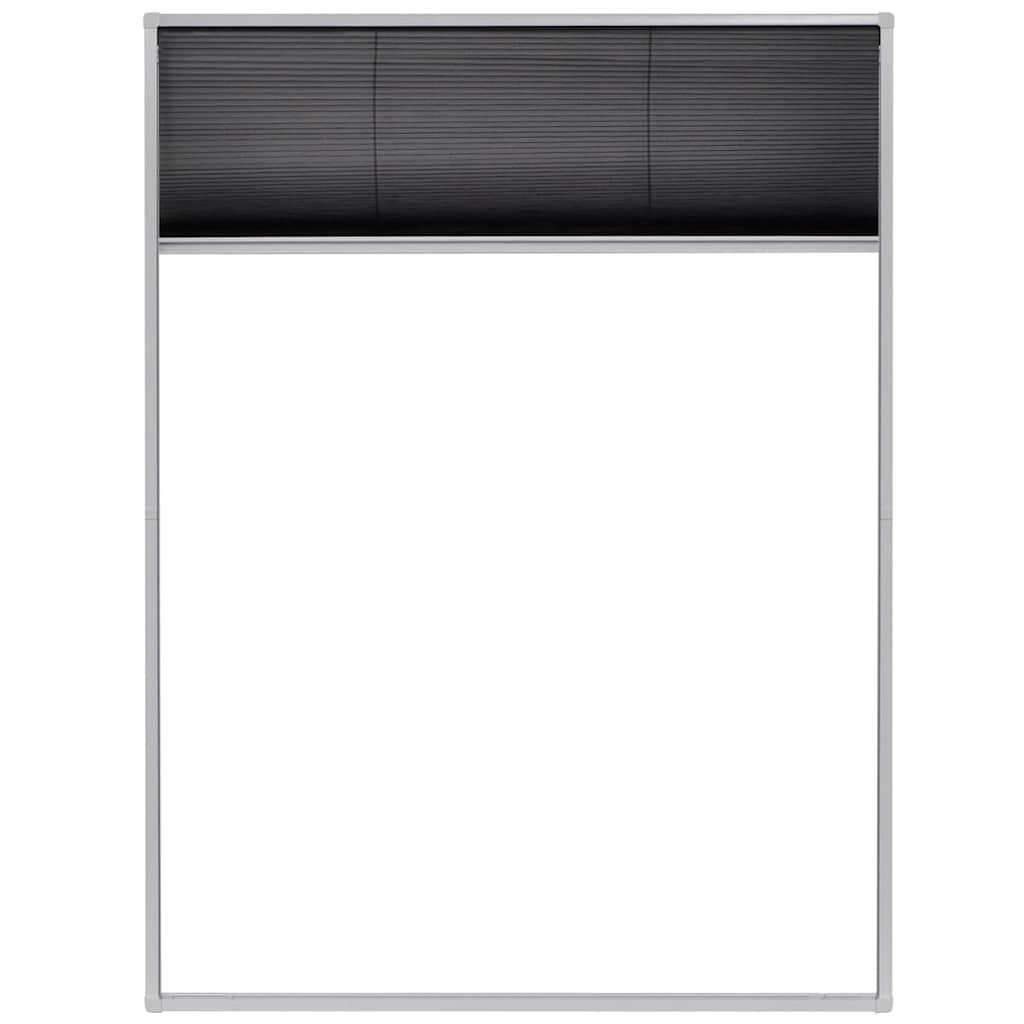 plisseret insektnet til vinduer aluminium 60 x 80 cm