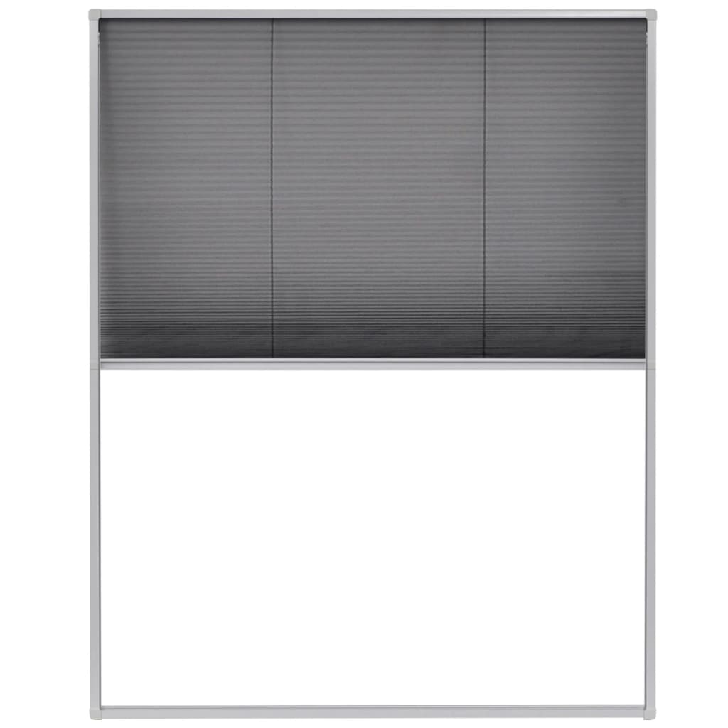 plisseret insektnet til vinduer aluminium 80 x 100 cm