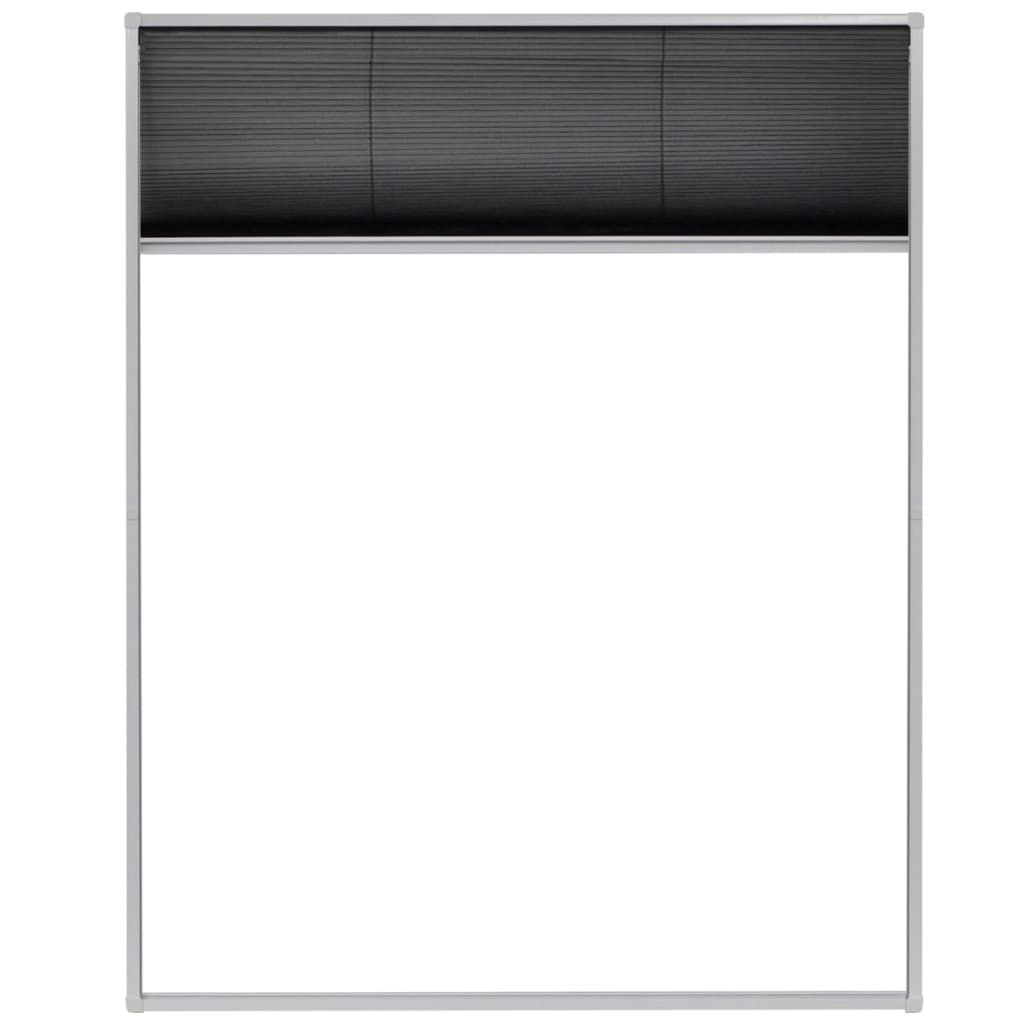 plisseret insektnet til vinduer aluminium 80 x 100 cm