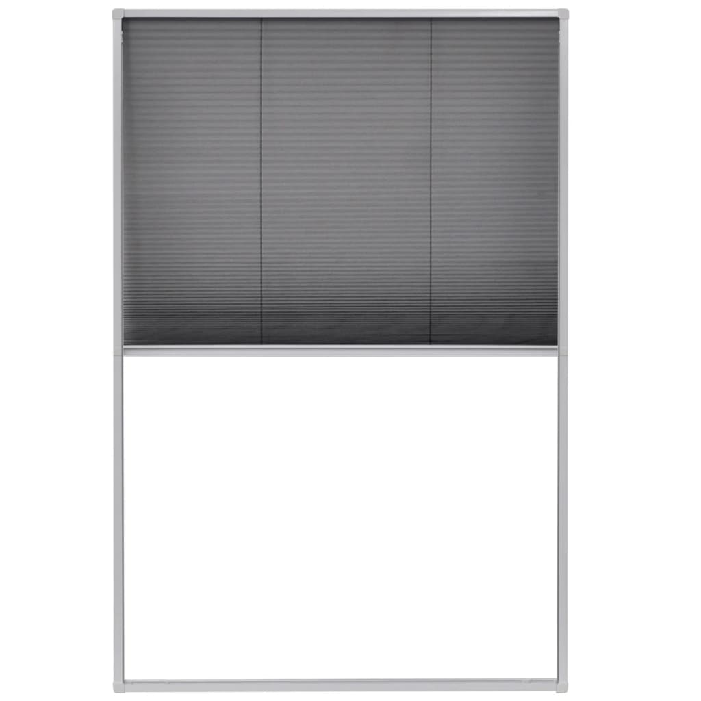 plisseret insektnet til vinduer aluminium 80 x 120 cm