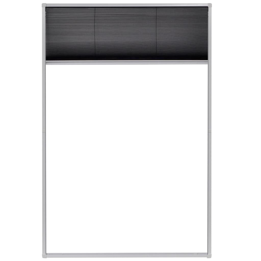 plisseret insektnet til vinduer aluminium 80 x 120 cm