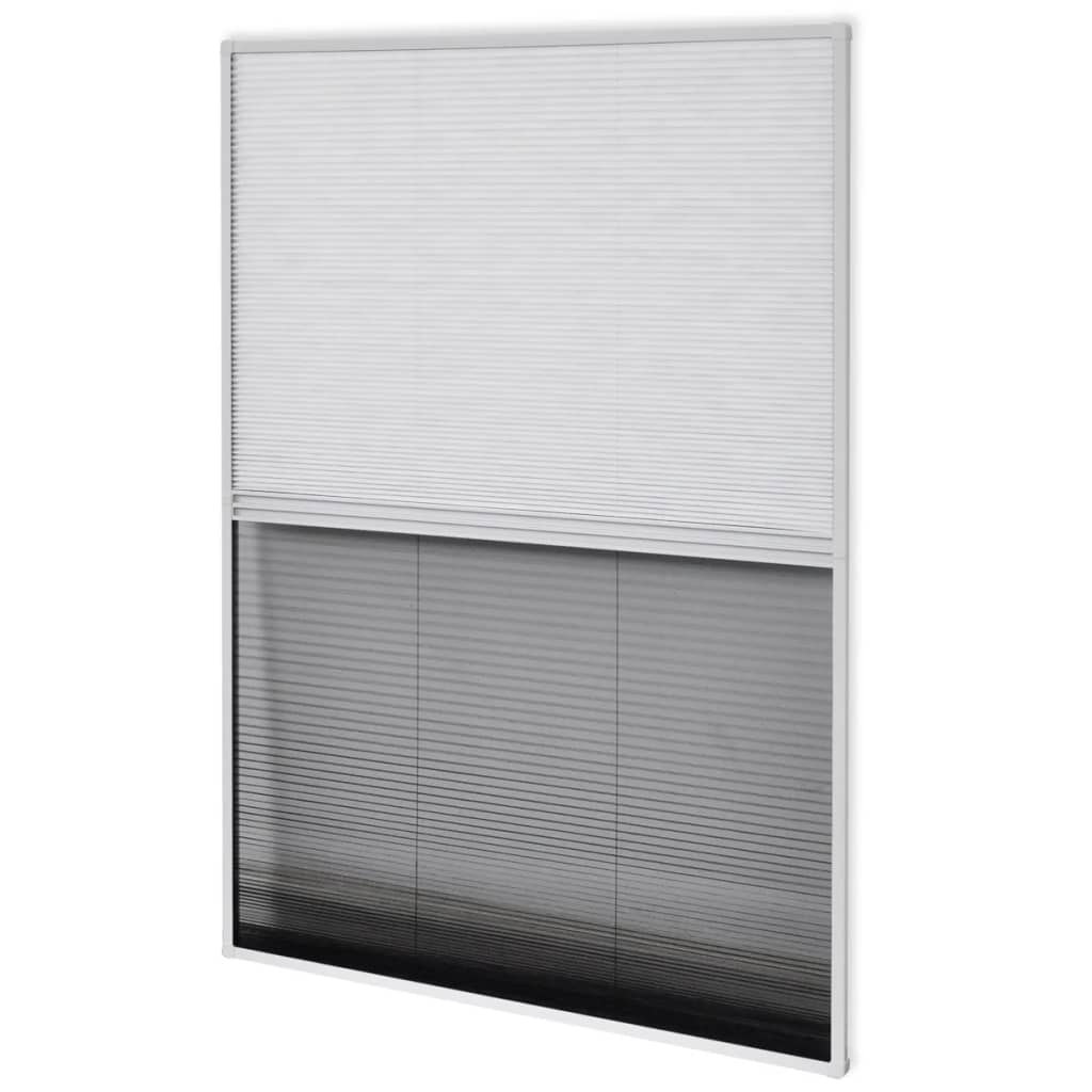 plisseret insektnet til vinduer aluminium 60 x 80 cm med afskygning