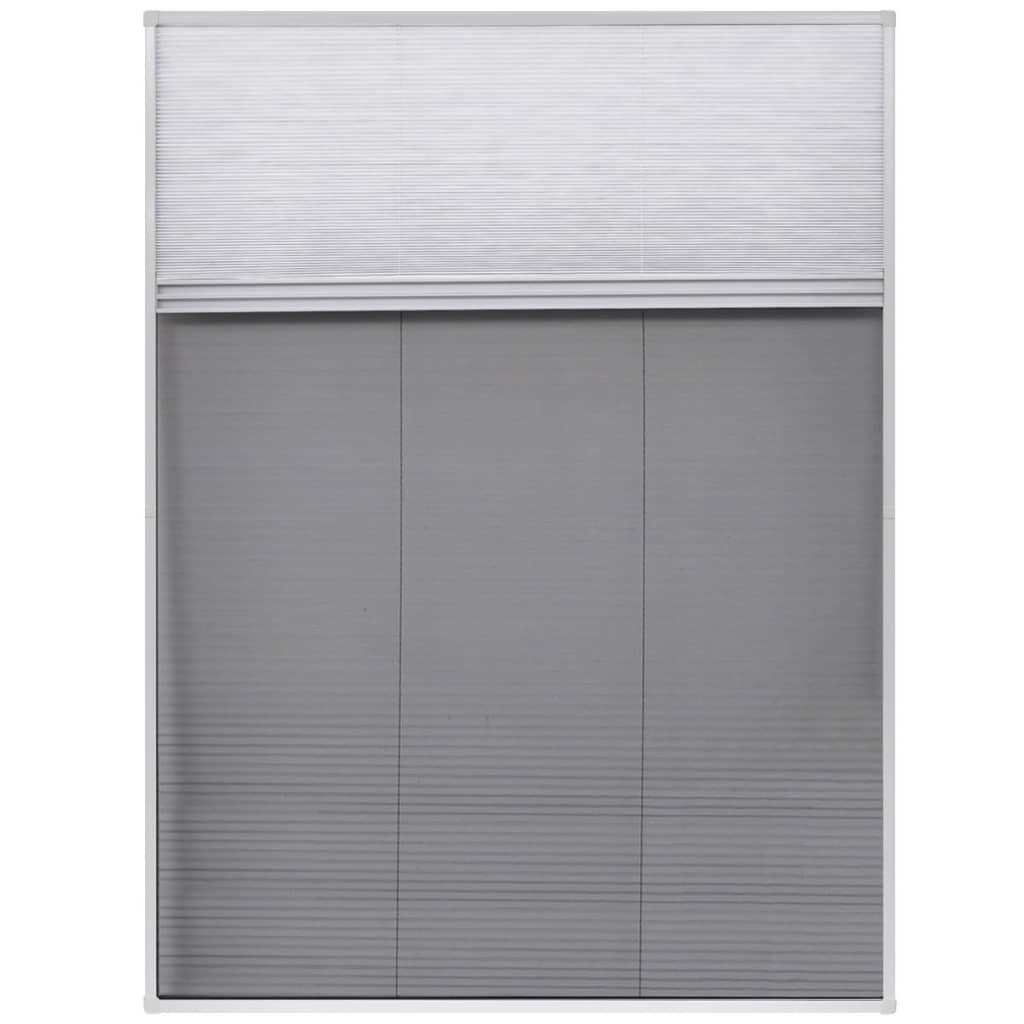 plisseret insektnet til vinduer aluminium 60 x 80 cm med afskygning