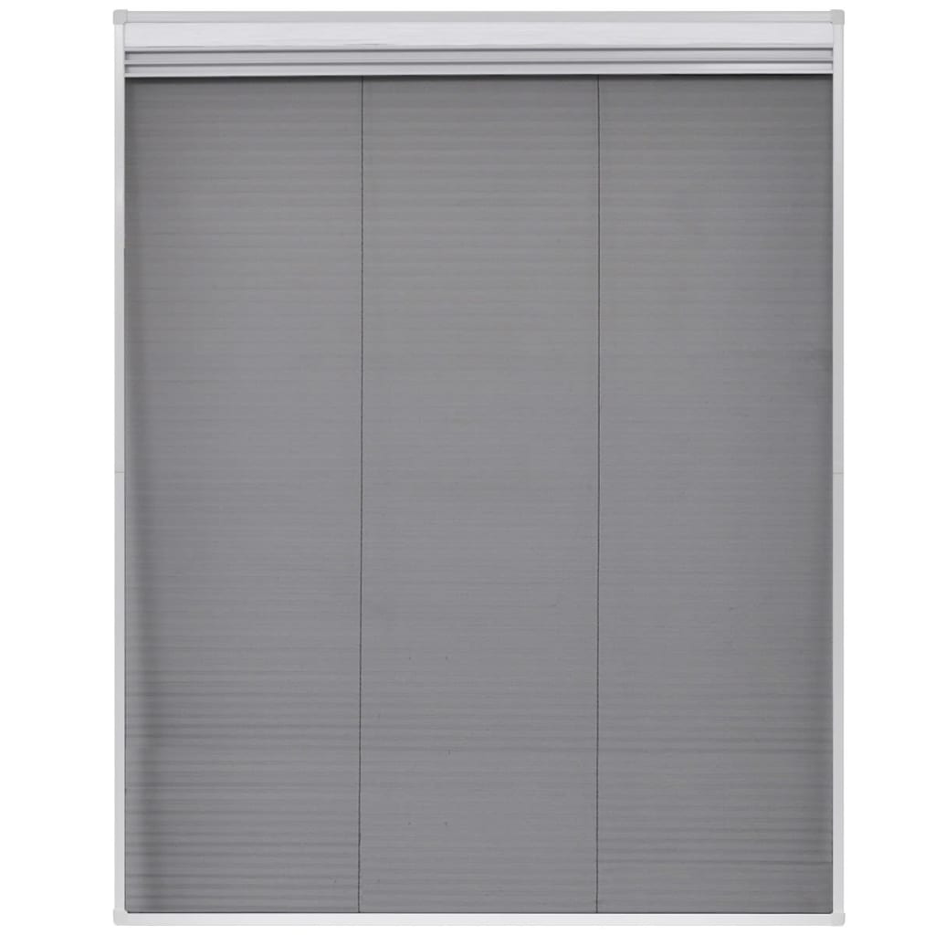 plisseret insektnet til vinduer aluminium 80 x 100 cm med afskygning