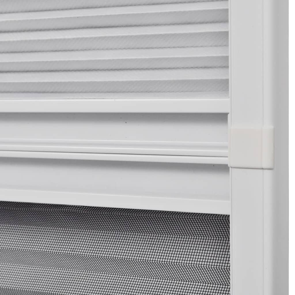 plisseret insektnet til vinduer aluminium 80 x 100 cm med afskygning