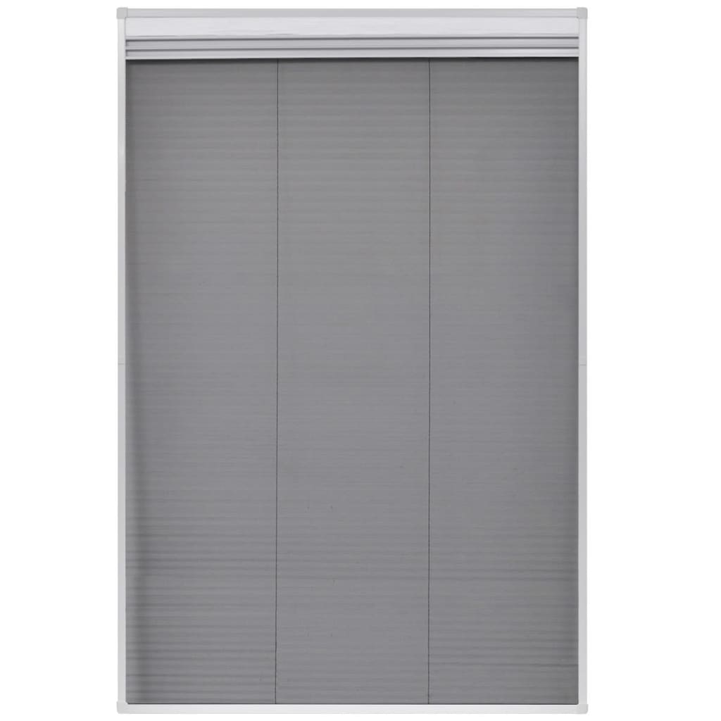 plisseret insektnet til vinduer aluminium 80 x 120 cm med afskygning