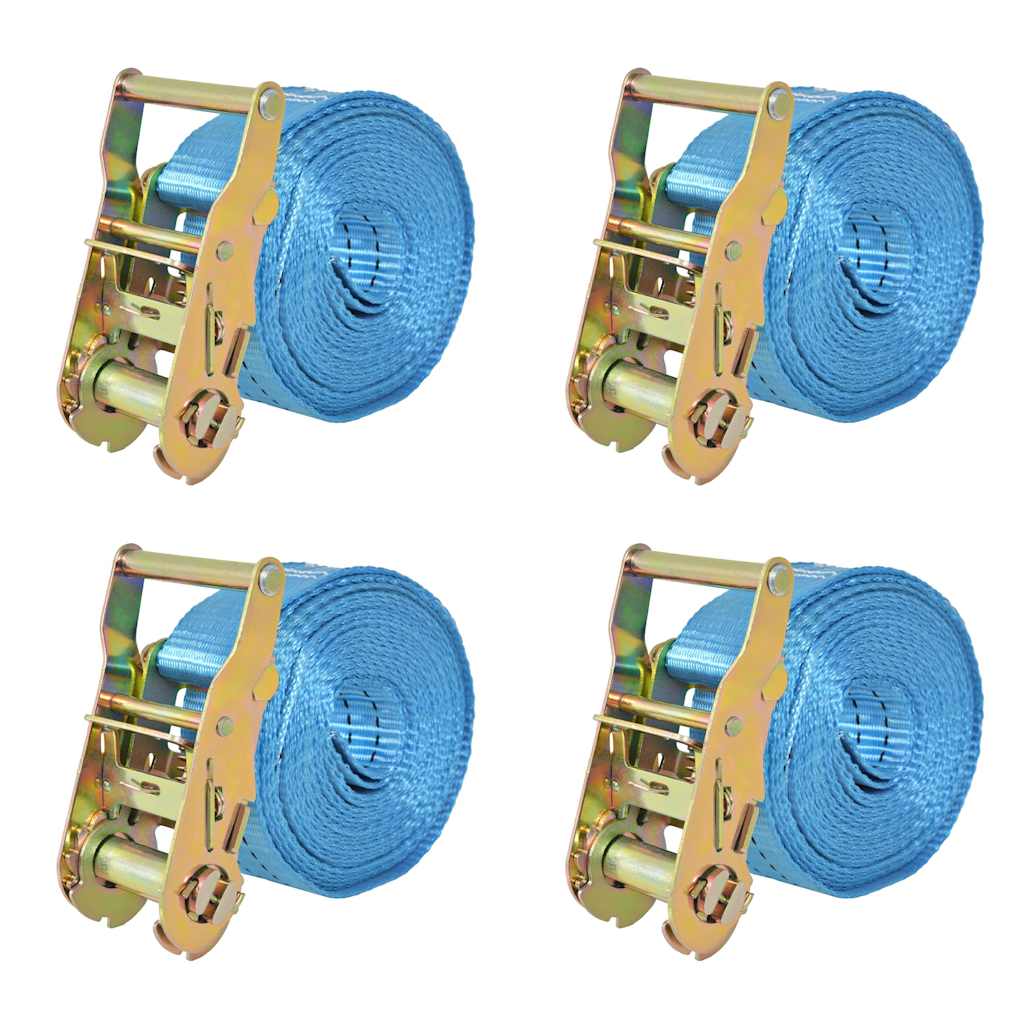 surringsbånd 4 stk. 2 ton 6 m x 38 mm blå