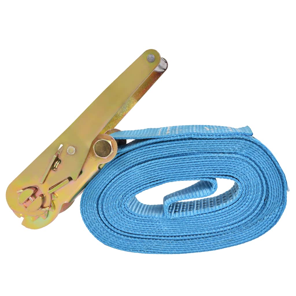 surringsbånd med skralde 4 stk. 4 ton 8 m x 50 mm blå