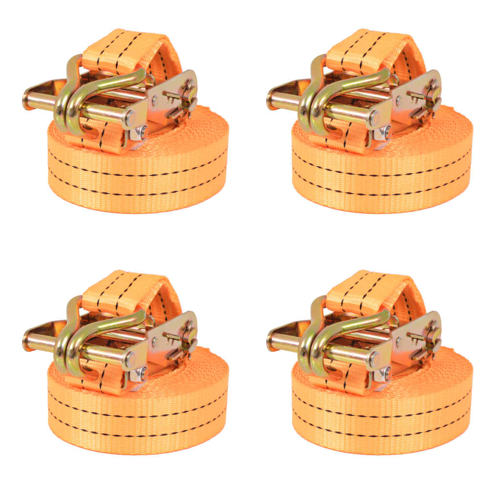 surringsbånd 4 stk.1 ton 6 m x 38 mm orange