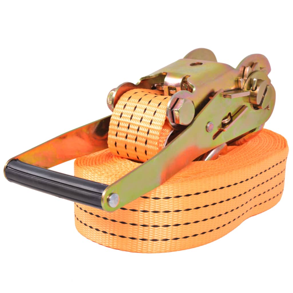 surringsbånd med skralde 10 stk. 2 ton 8 m x 50 mm orange
