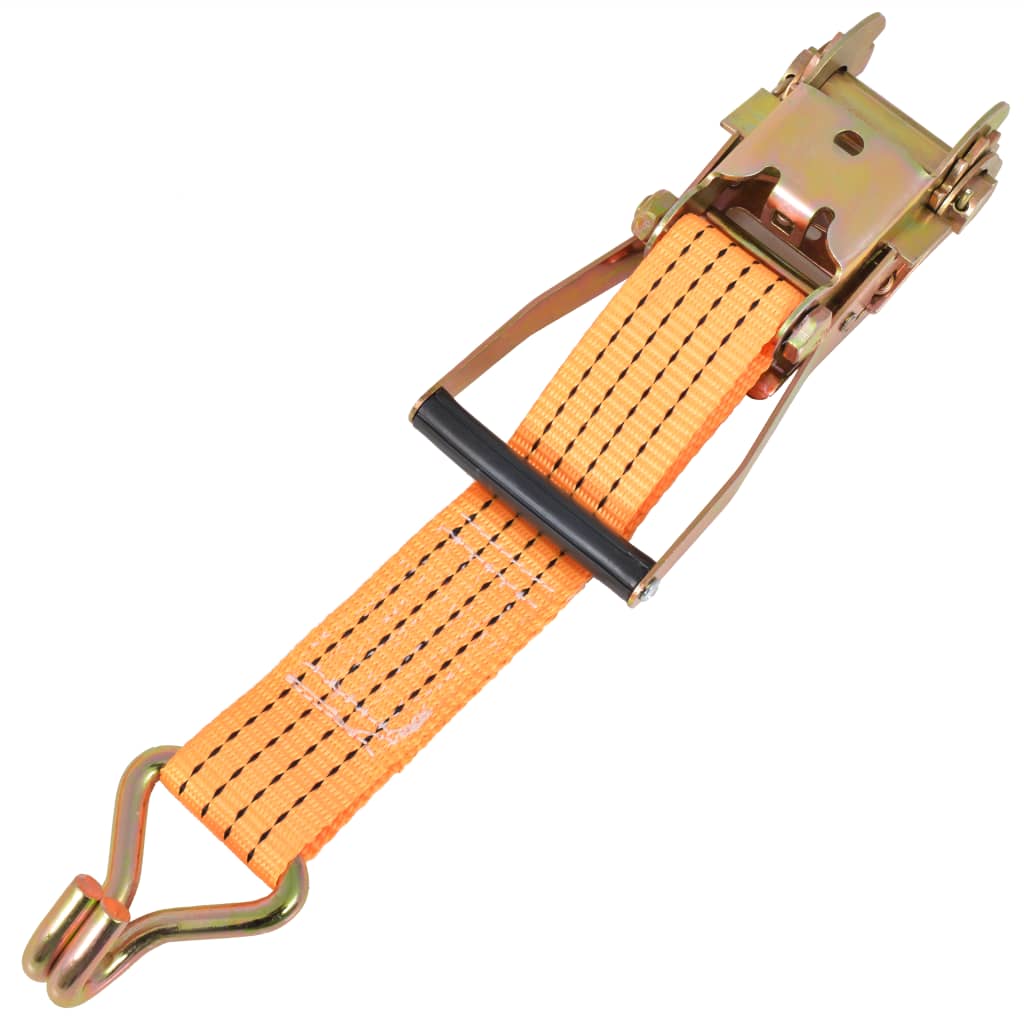 surringsbånd med skralde 10 stk. 2 ton 8 m x 50 mm orange