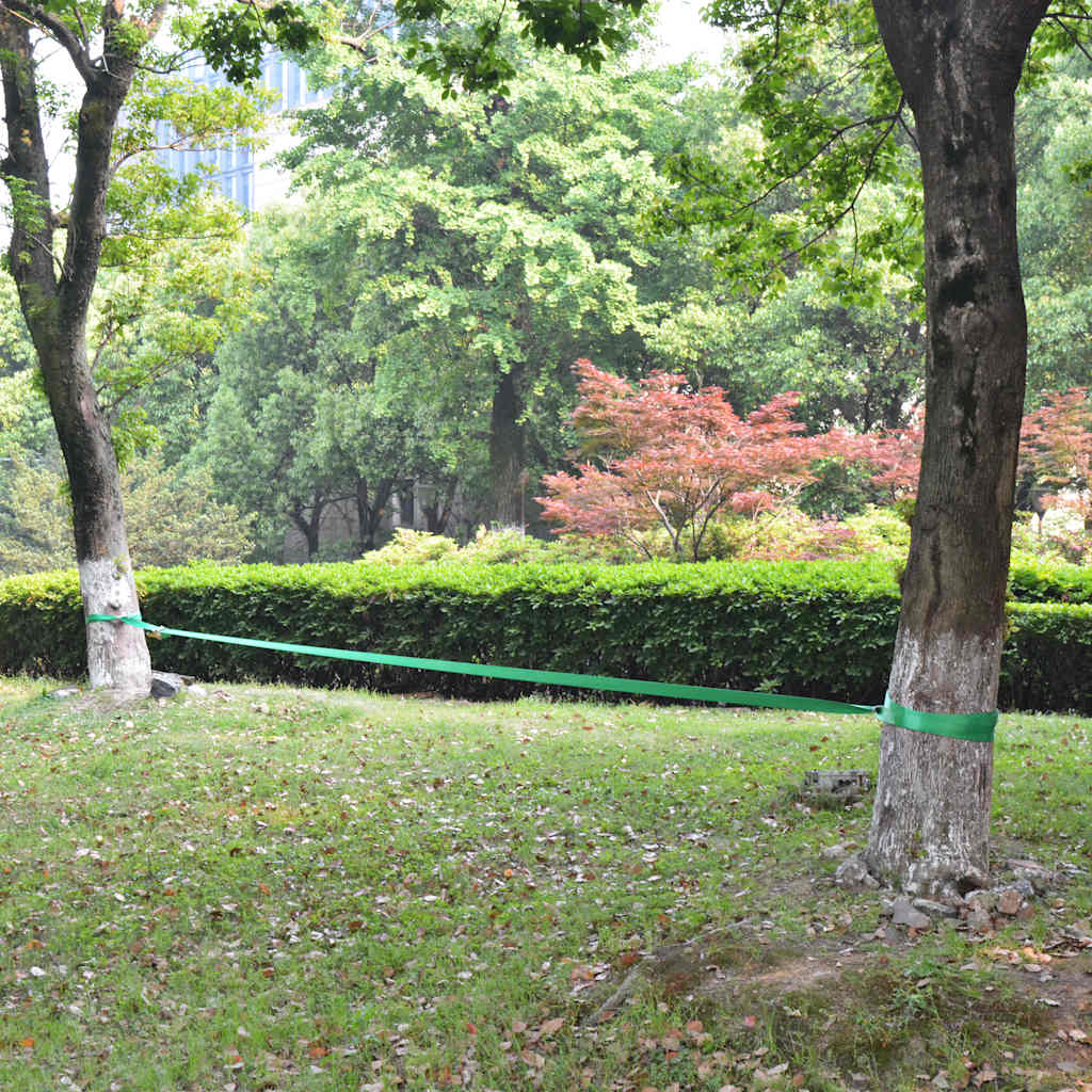 slackline 15 m x 50 mm 150 kg grøn