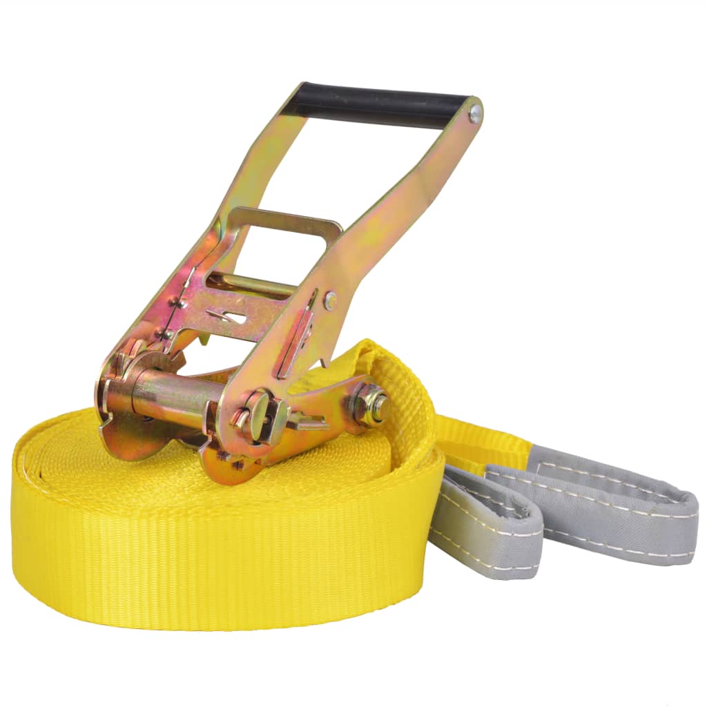 slackline 15 m x 50 mm 150 kg gul