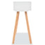 konsolbord massivt fyrretræ 80 x 30 x 72 cm hvid