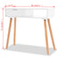 konsolbord massivt fyrretræ 80 x 30 x 72 cm hvid