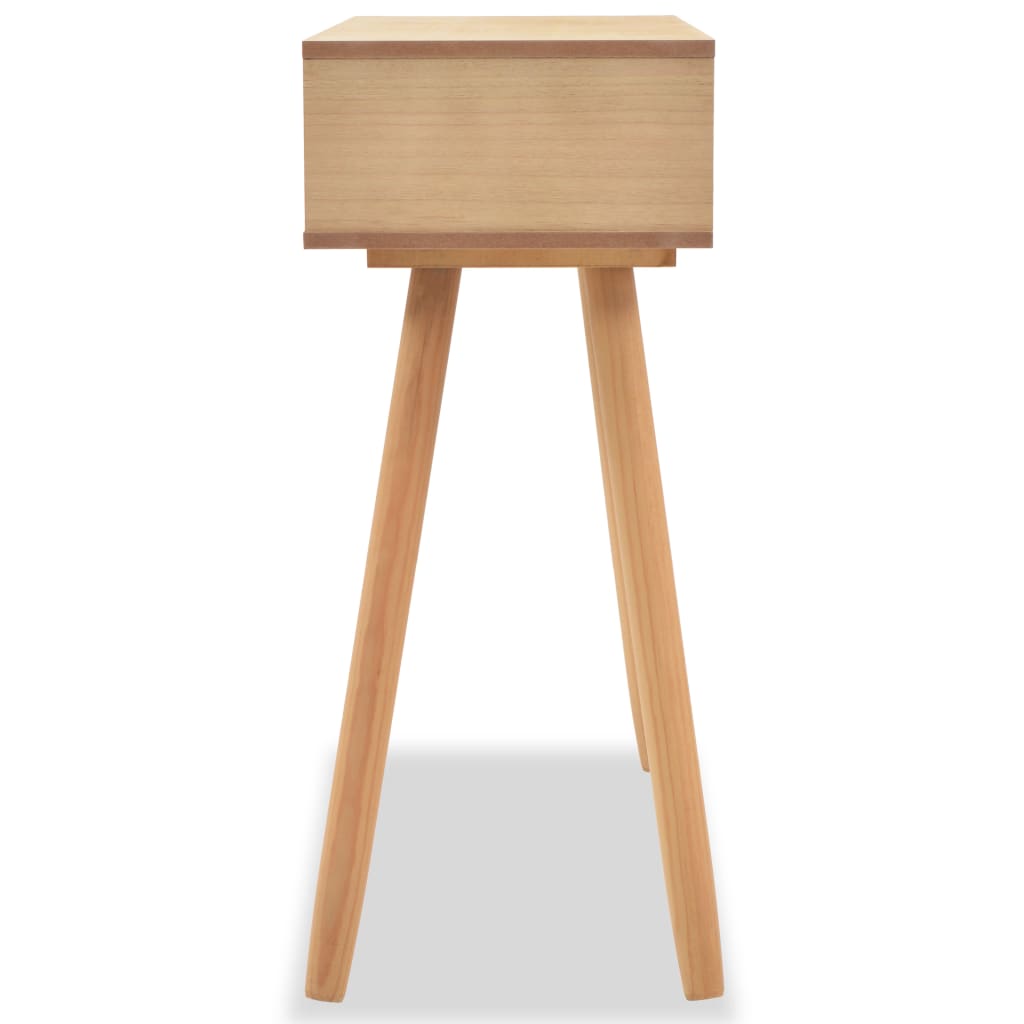 konsolbord massivt fyrretræ 80 x 30 x 72 cm brun
