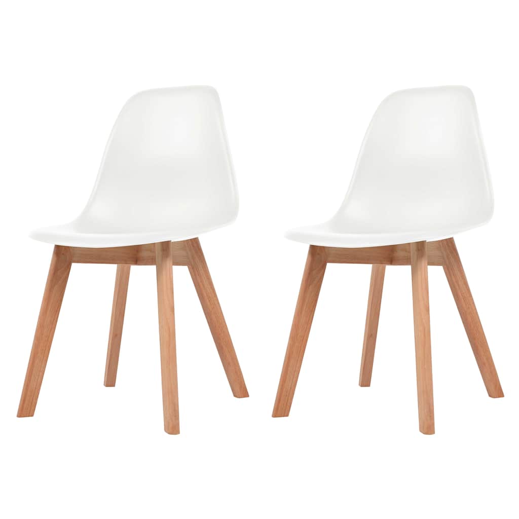spisebordsstole 2 stk. plastik hvid