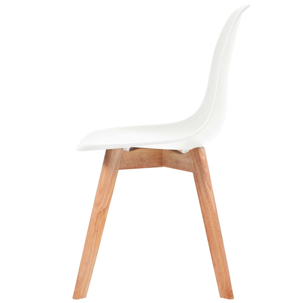 spisebordsstole 2 stk. plastik hvid