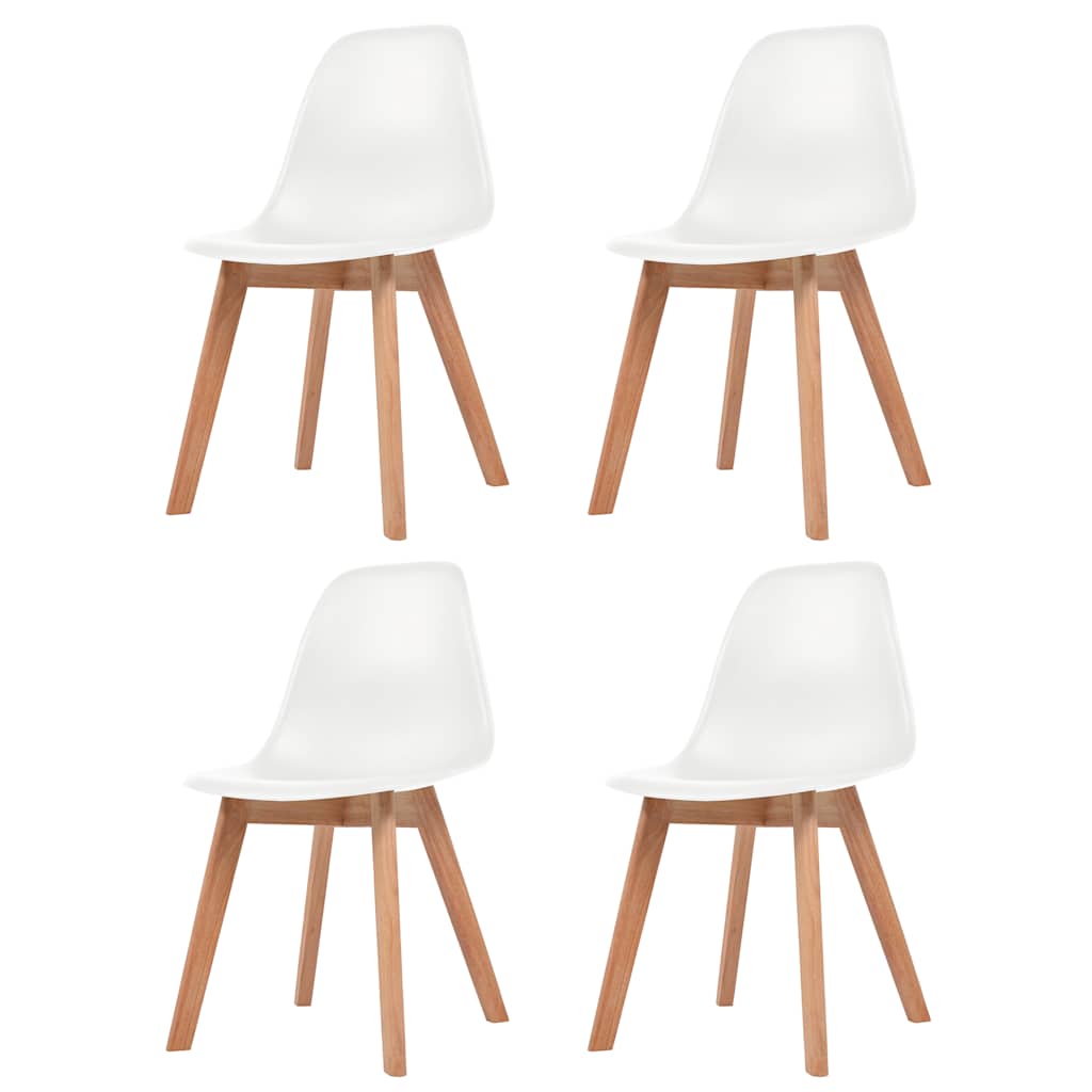 spisebordsstole 4 stk. plastik hvid