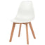 spisebordsstole 6 stk. plastik hvid