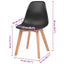 spisebordsstole 2 stk. plastik sort