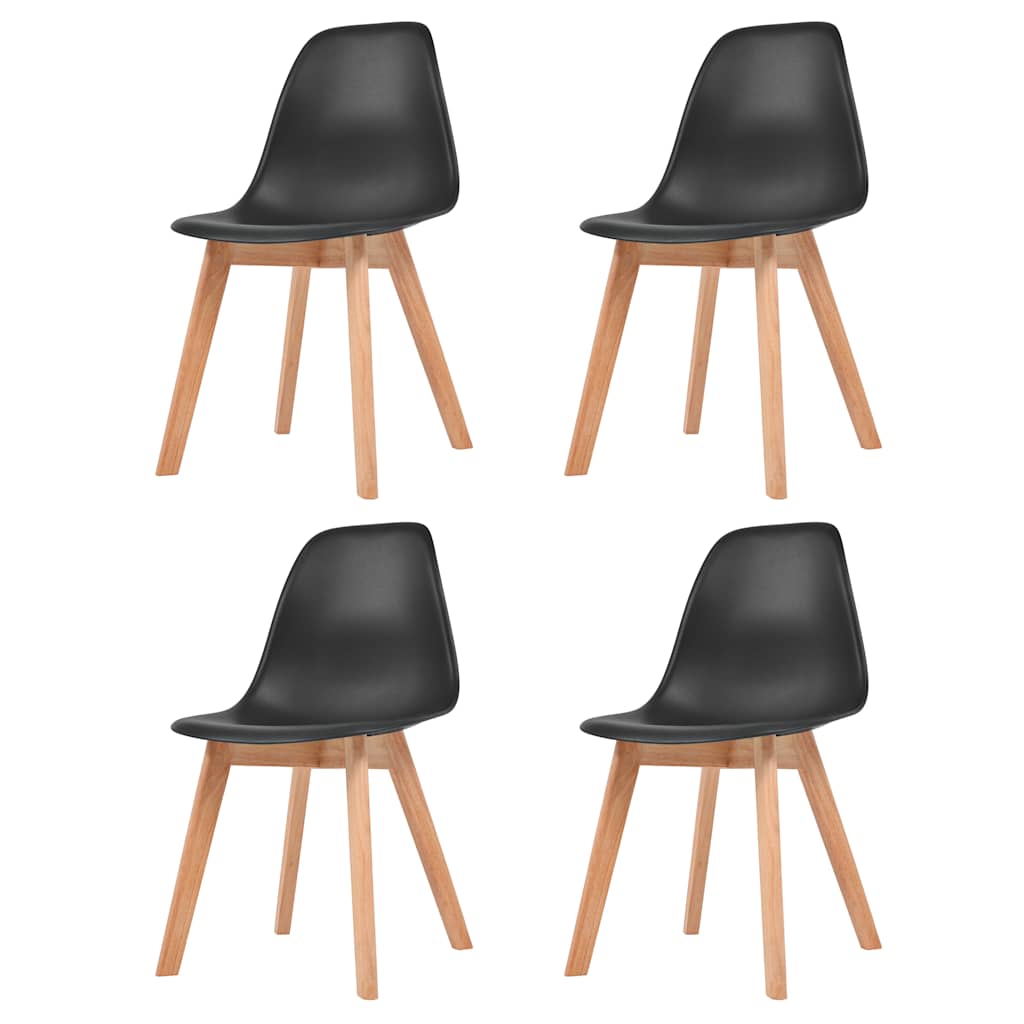 spisebordsstole 4 stk. plastik sort