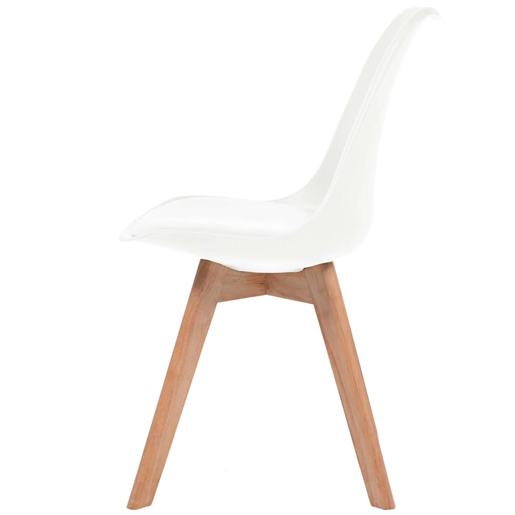 spisebordsstole 2 stk. plastik hvid