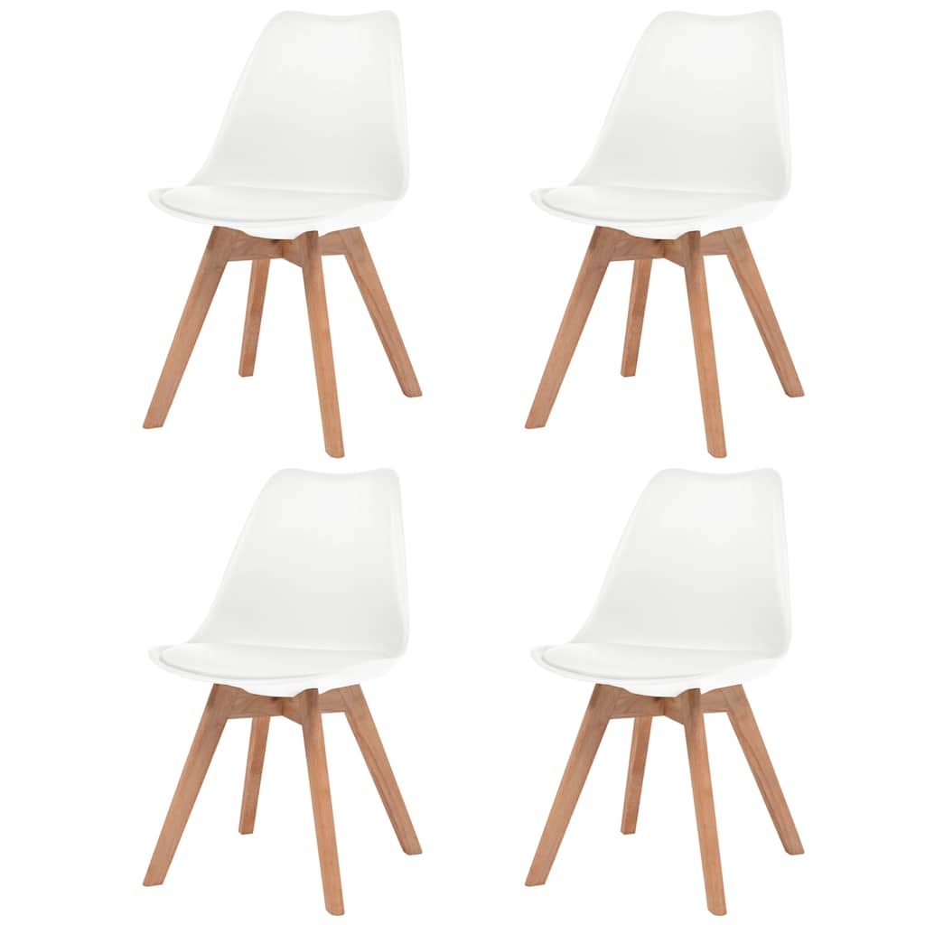 spisebordsstole 4 stk. plastik hvid